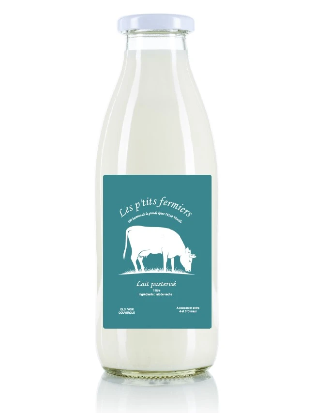 1L de lait pasteurisé en bouteille consignée