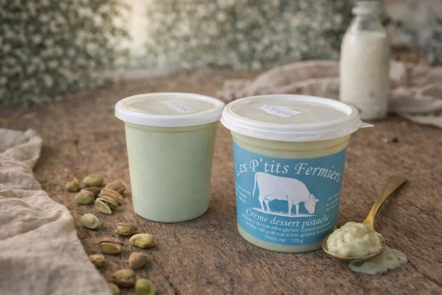 Crème dessert pistache par 2